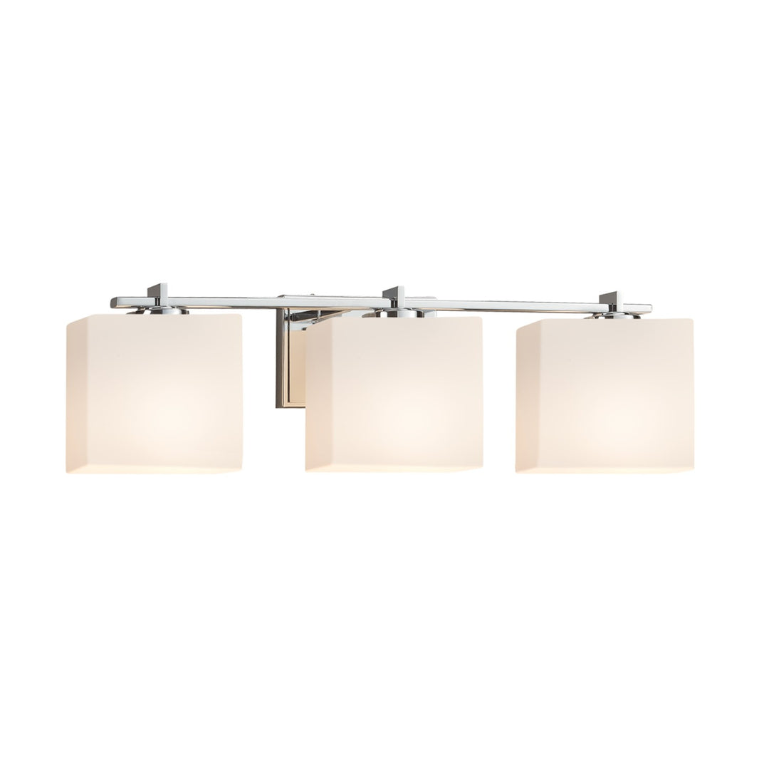 Justice Designs - FSN-8443-55-OPAL-CROM-LED3-2100 - LED Bath Bar - Fusion - Polished Chrome