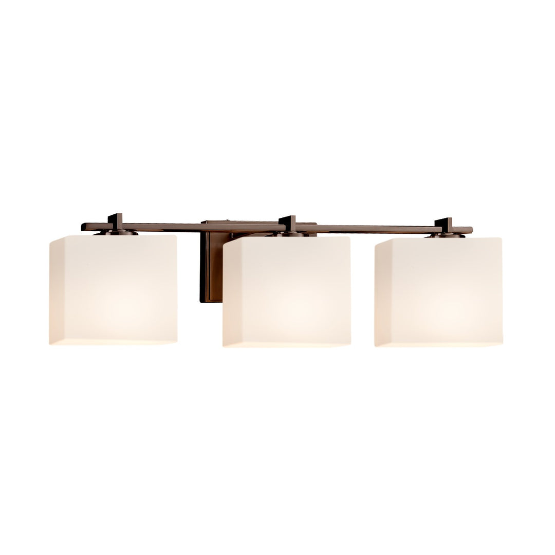 Justice Designs - FSN-8443-55-OPAL-DBRZ-LED3-2100 - LED Bath Bar - Fusion - Dark Bronze