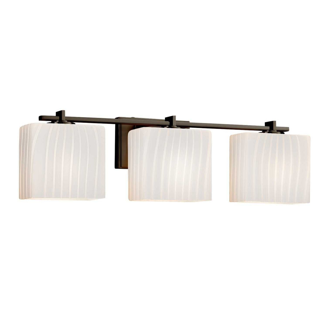 Fusion Three Light Bath Bar in Dark Bronze Justice Designs
