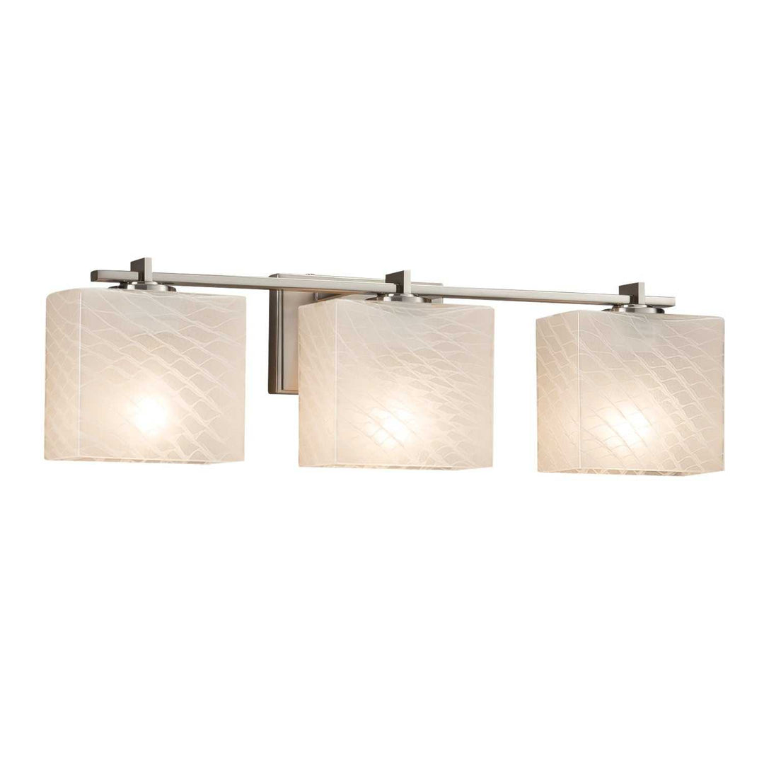 Fusion Three Light Bath Bar in Brushed Nickel Justice Designs