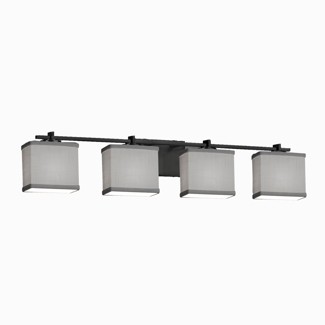 Justice Designs - FSN-8444-55-OPAL-MBLK-LED4-2800 - LED Bath Bar - Fusion - Matte Black