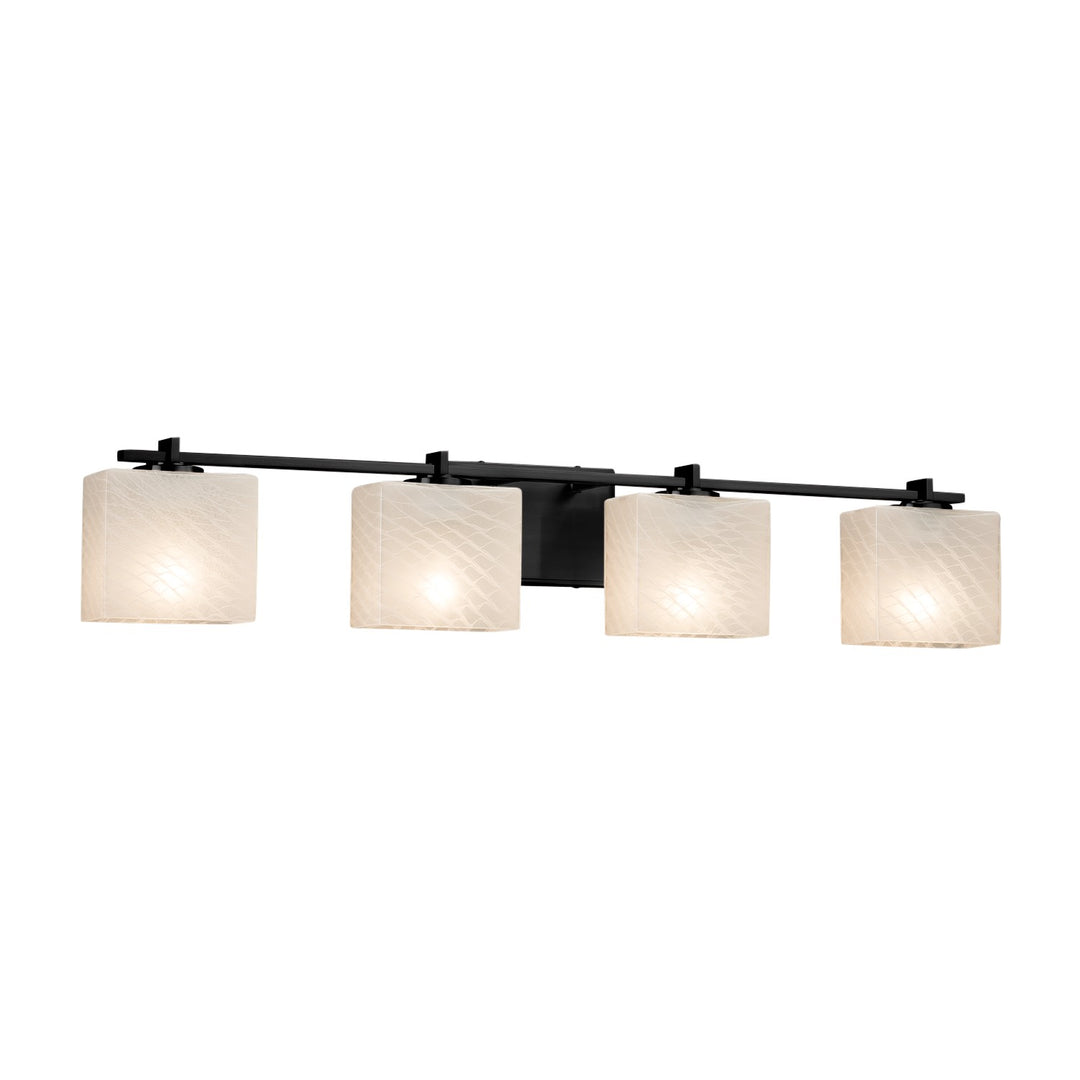 Justice Designs - FSN-8444-55-WEVE-MBLK-LED4-2800 - LED Bath Bar - Fusion - Matte Black