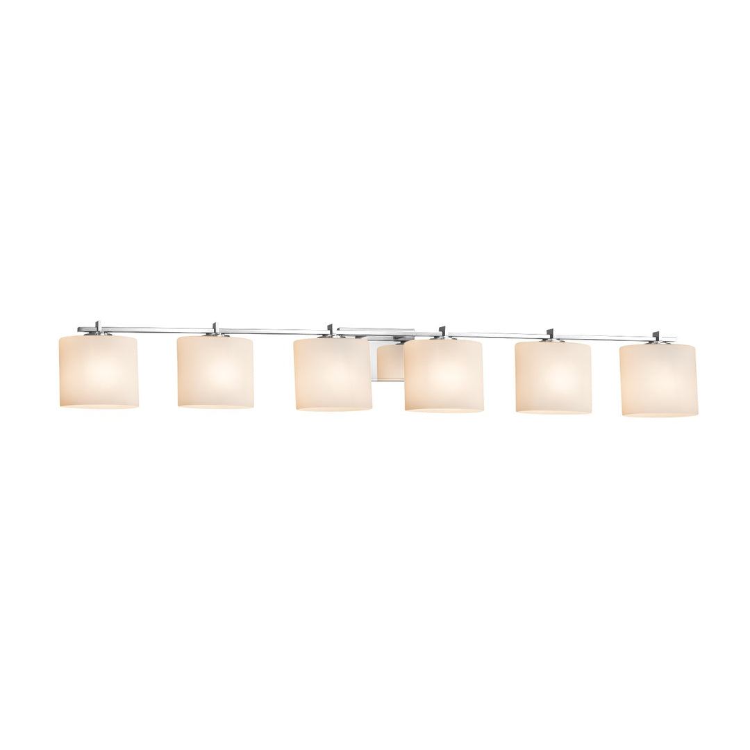 Justice Designs - FSN-8446-30-OPAL-CROM-LED6-4200 - LED Bath Bar - Fusion - Polished Chrome