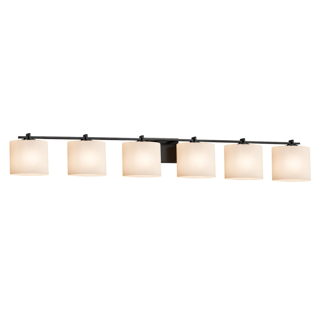 Justice Designs - FSN-8446-30-OPAL-MBLK-LED6-4200 - LED Bath Bar - Fusion - Matte Black