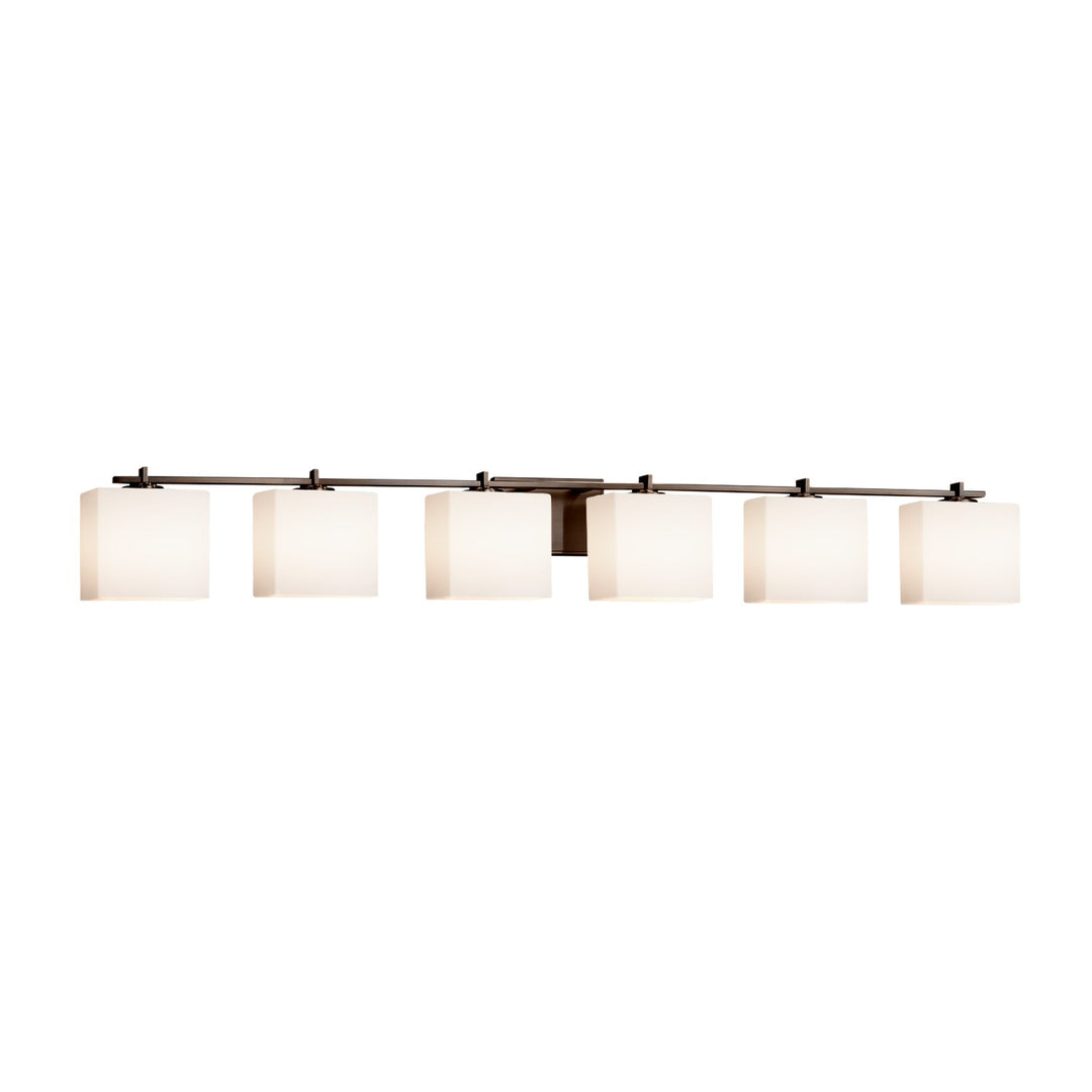 Justice Designs - FSN-8446-55-OPAL-DBRZ-LED6-4200 - LED Bath Bar - Fusion - Dark Bronze