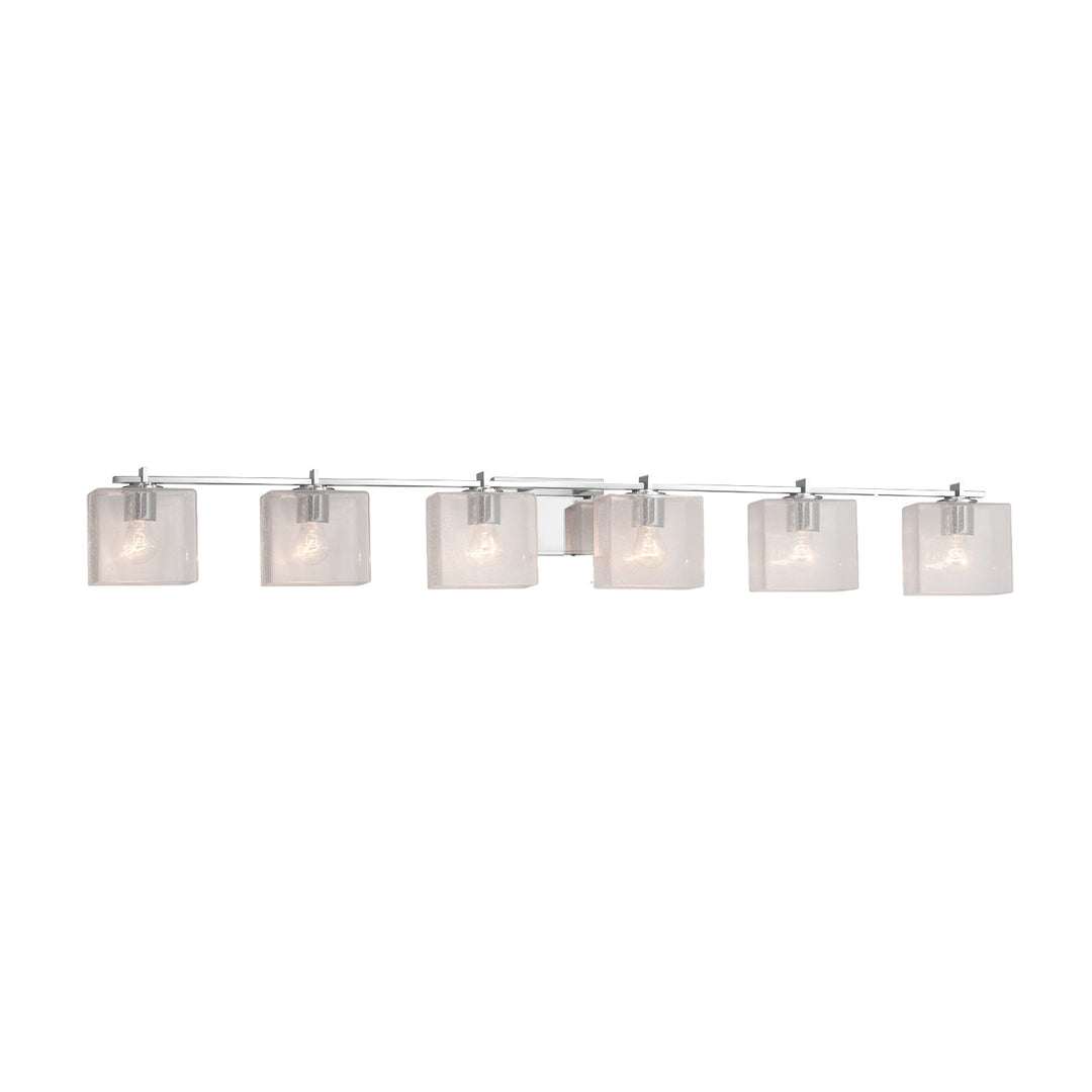 Justice Designs - FSN-8446-55-SEED-CROM - Six Light Bath Bar - Fusion - Polished Chrome