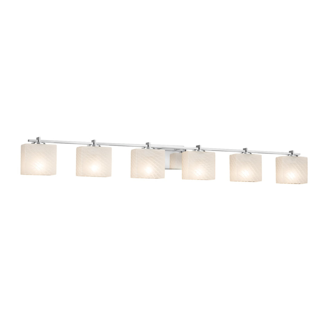 Justice Designs - FSN-8446-55-WEVE-CROM-LED6-4200 - LED Bath Bar - Fusion - Polished Chrome