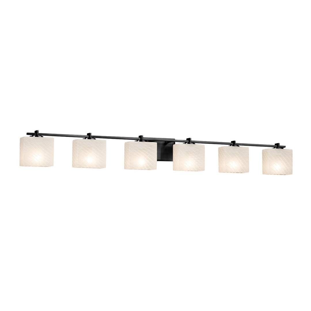 Justice Designs - FSN-8446-55-WEVE-MBLK-LED6-4200 - LED Bath Bar - Fusion - Matte Black