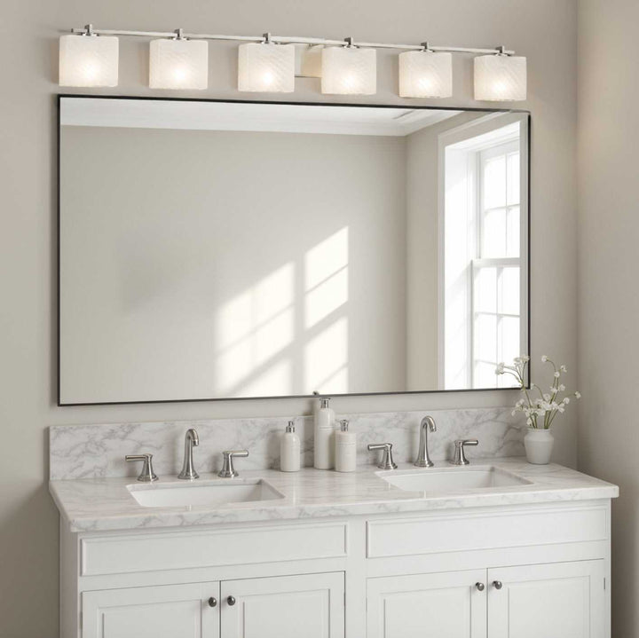 Fusion LED Bath Bar in Brushed Nickel Justice Designs