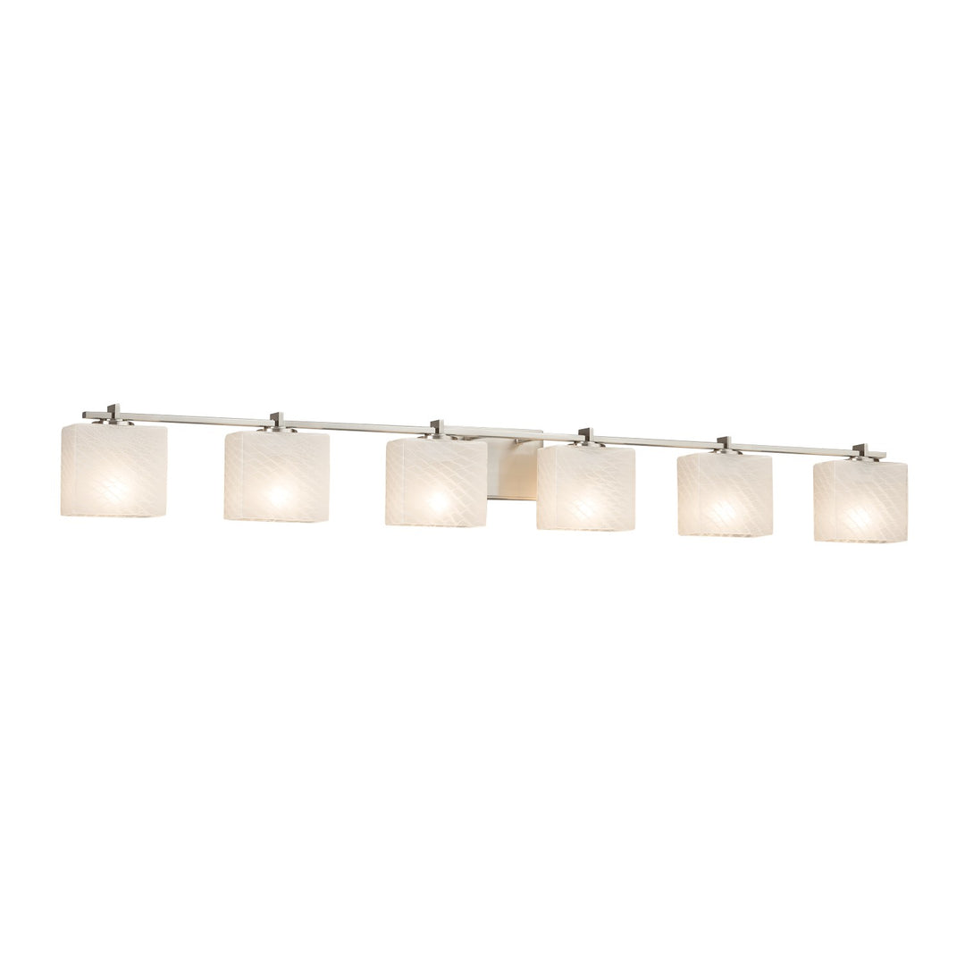 Justice Designs - FSN-8446-55-WEVE-NCKL-LED6-4200 - LED Bath Bar - Fusion - Brushed Nickel