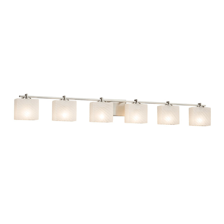 Justice Designs - FSN-8446-55-WEVE-NCKL-LED6-4200 - LED Bath Bar - Fusion - Brushed Nickel