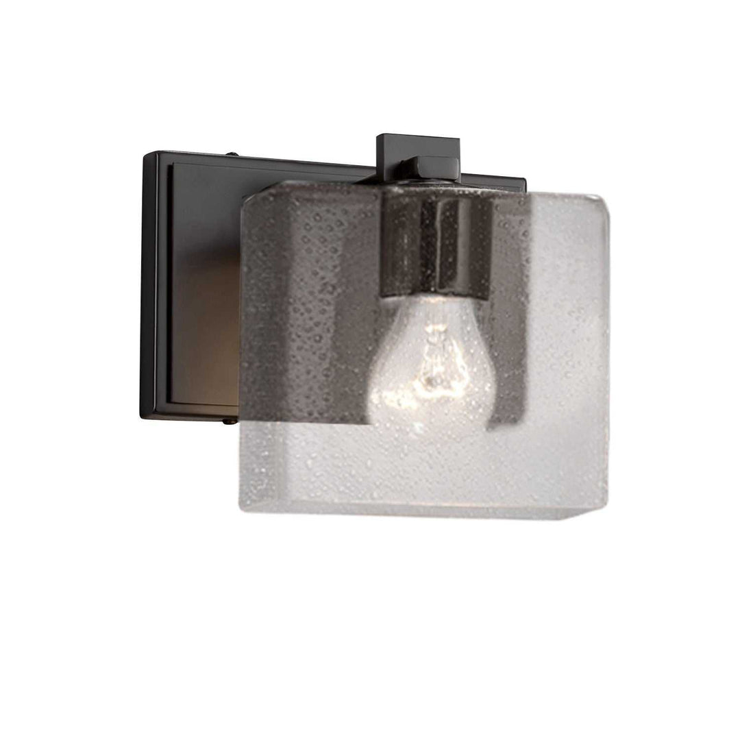 Fusion One Light Wall Sconce in Matte Black Justice Designs
