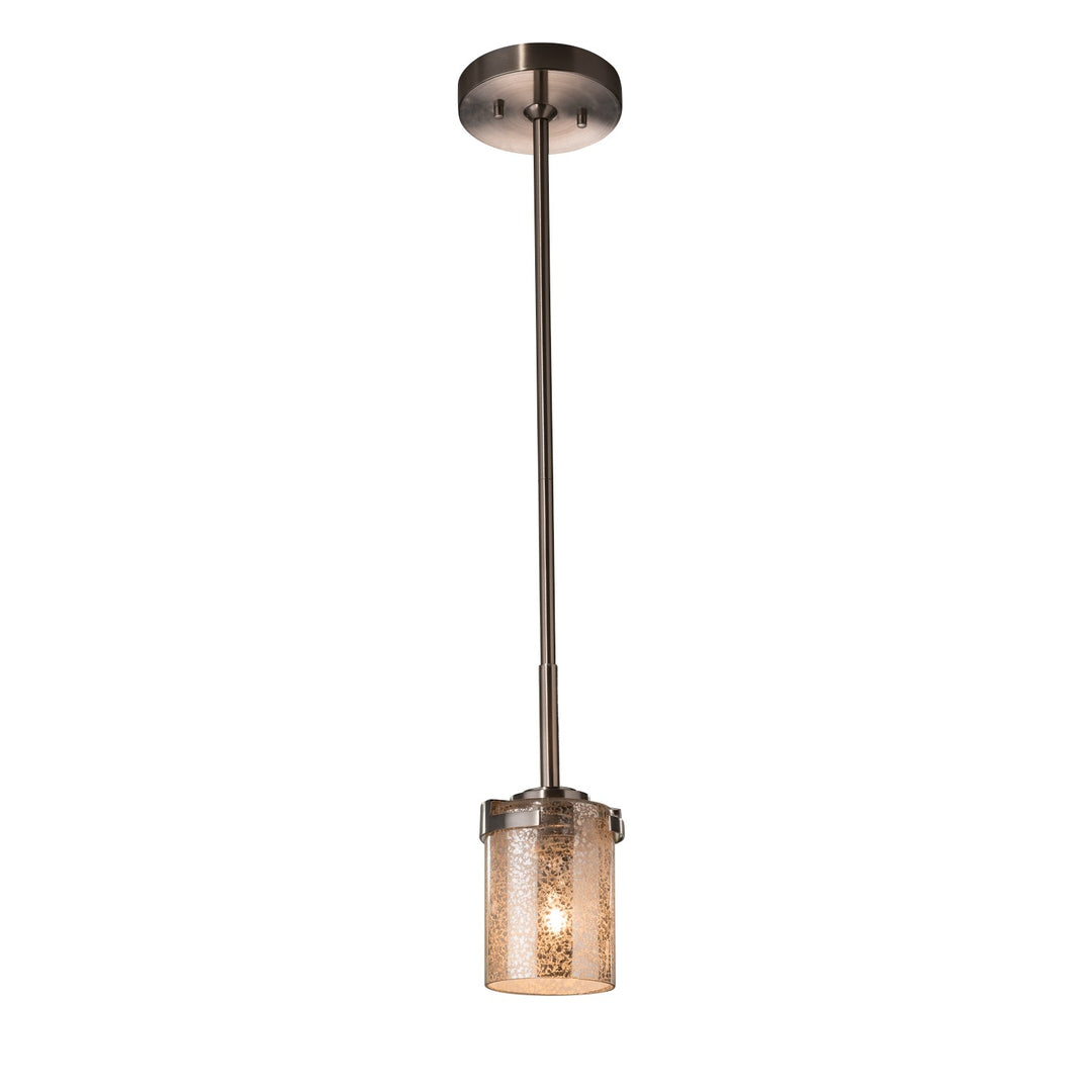 Justice Designs - FSN-8455-10-MROR-NCKL-LED1-700 - LED Pendant - Fusion - Brushed Nickel