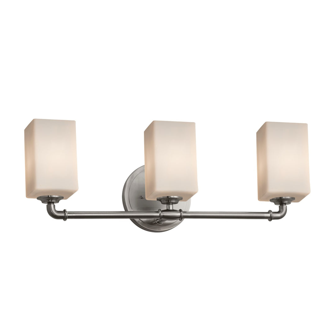 Justice Designs - FSN-8463-15-OPAL-NCKL-LED3-2100 - LED Bath Bar - Fusion - Brushed Nickel