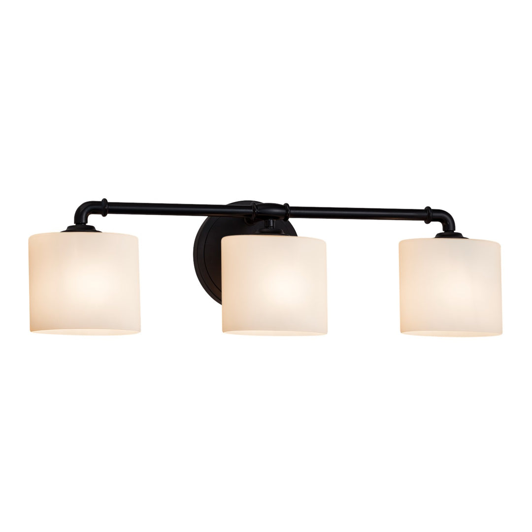Justice Designs - FSN-8463-30-OPAL-MBLK-LED3-2100 - LED Bath Bar - Fusion - Matte Black