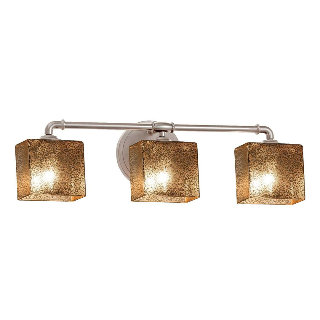 Fusion Three Light Bath Bar in Brushed Nickel Justice Designs