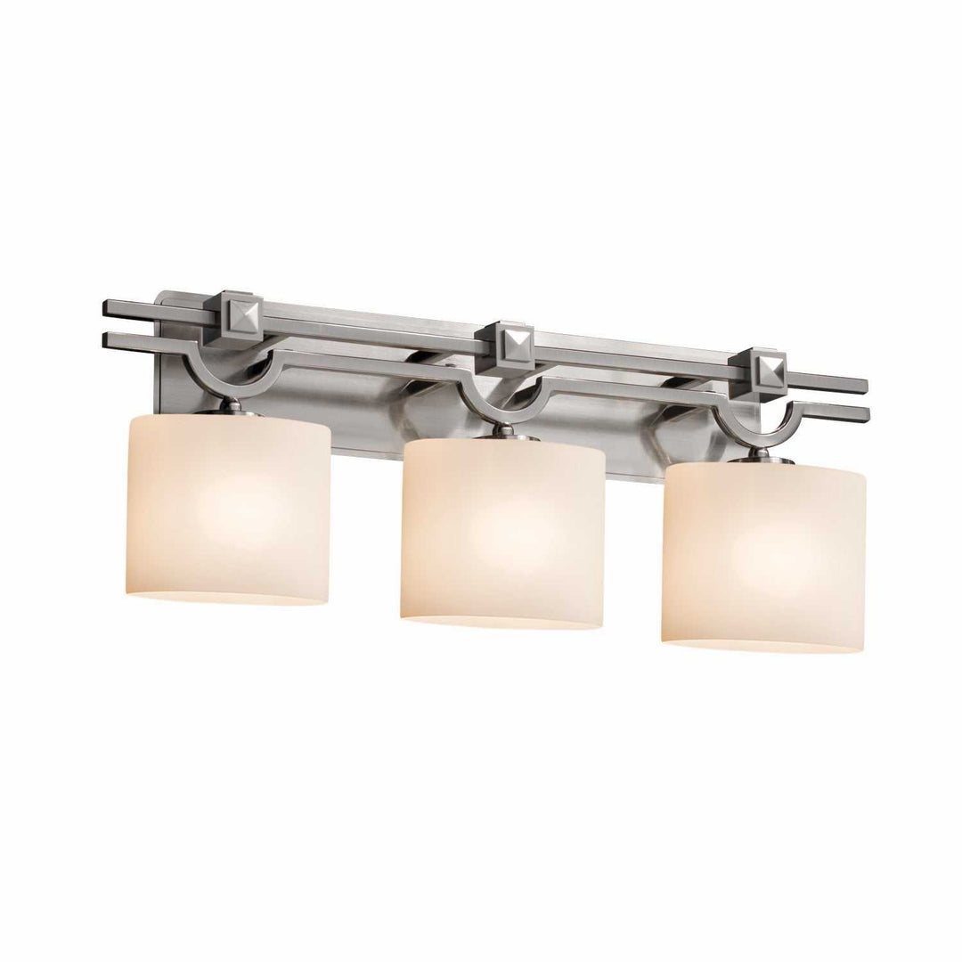 Fusion Three Light Bath Bar in Brushed Nickel Justice Designs
