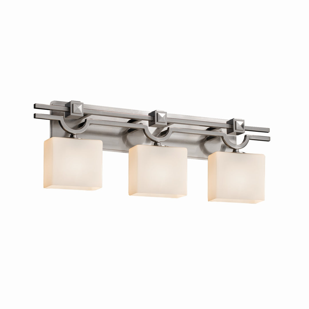 Justice Designs - FSN-8503-55-OPAL-NCKL-LED3-2100 - LED Bath Bar - Fusion - Brushed Nickel