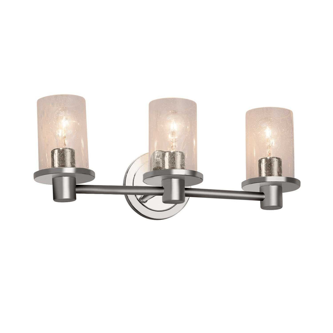 Fusion Three Light Bath Bar in Brushed Nickel Justice Designs