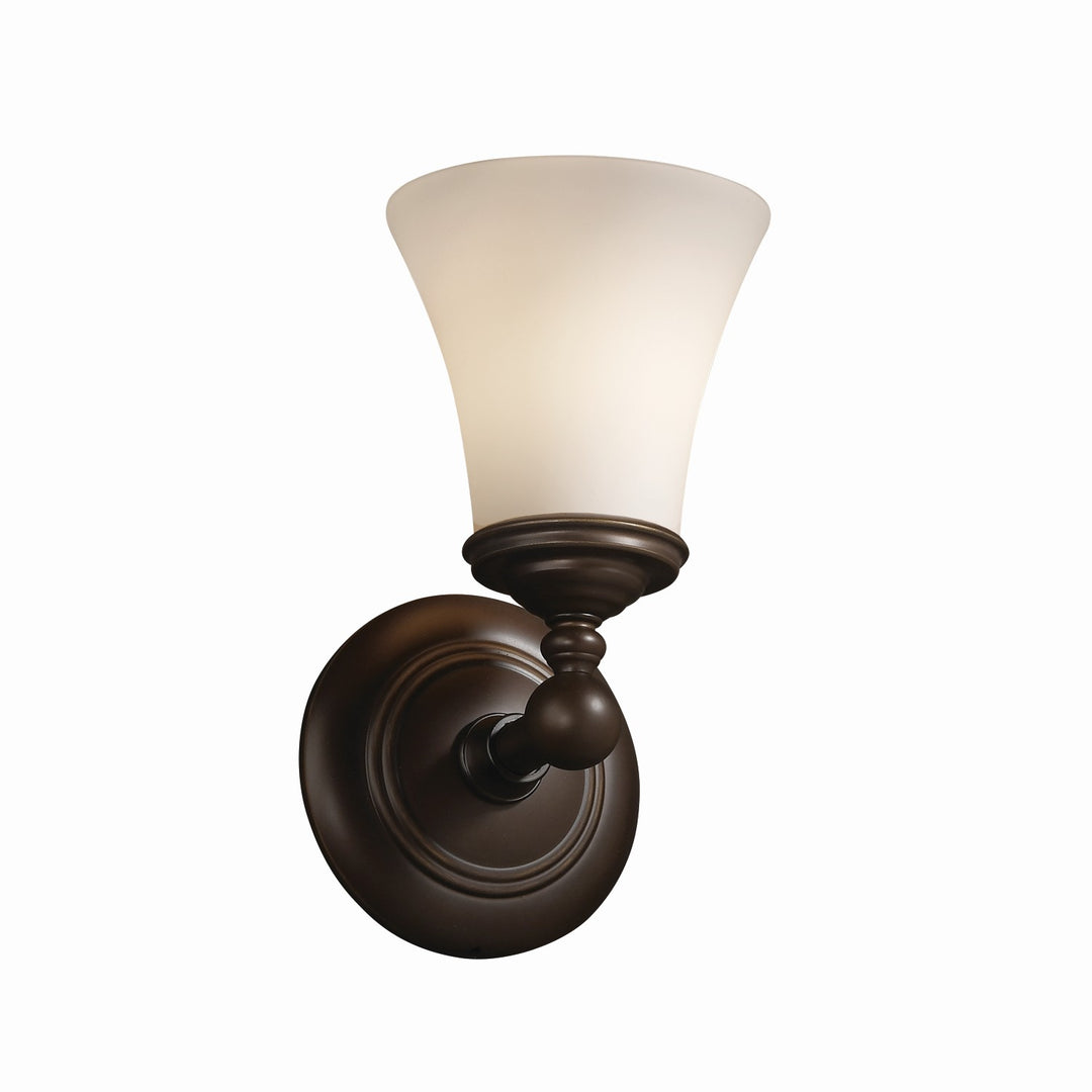 Justice Designs - FSN-8521-20-OPAL-DBRZ-LED1-700 - LED Wall Sconce - Fusion - Dark Bronze