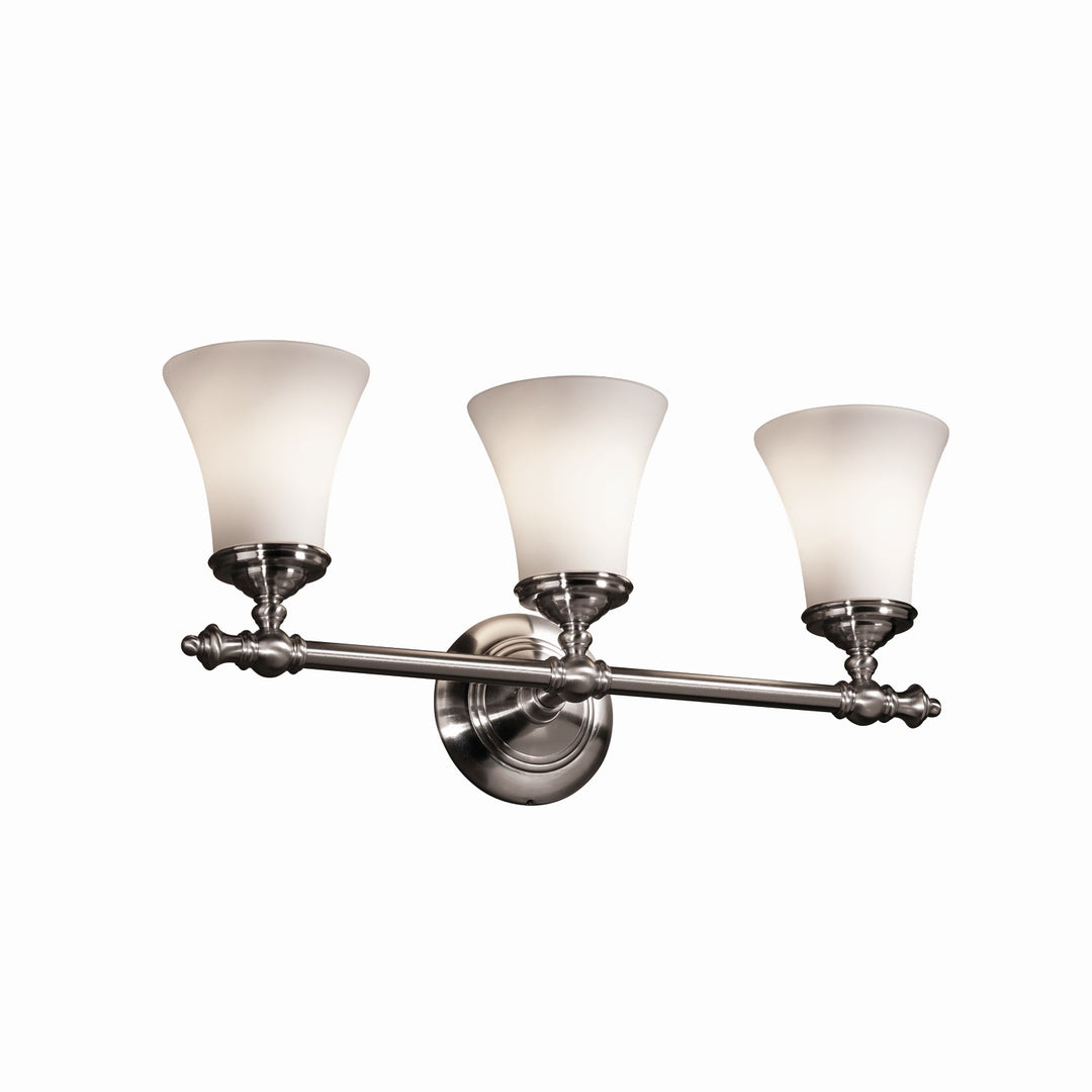 Justice Designs - FSN-8523-20-OPAL-NCKL-LED3-2100 - LED Bath Bar - Fusion - Brushed Nickel