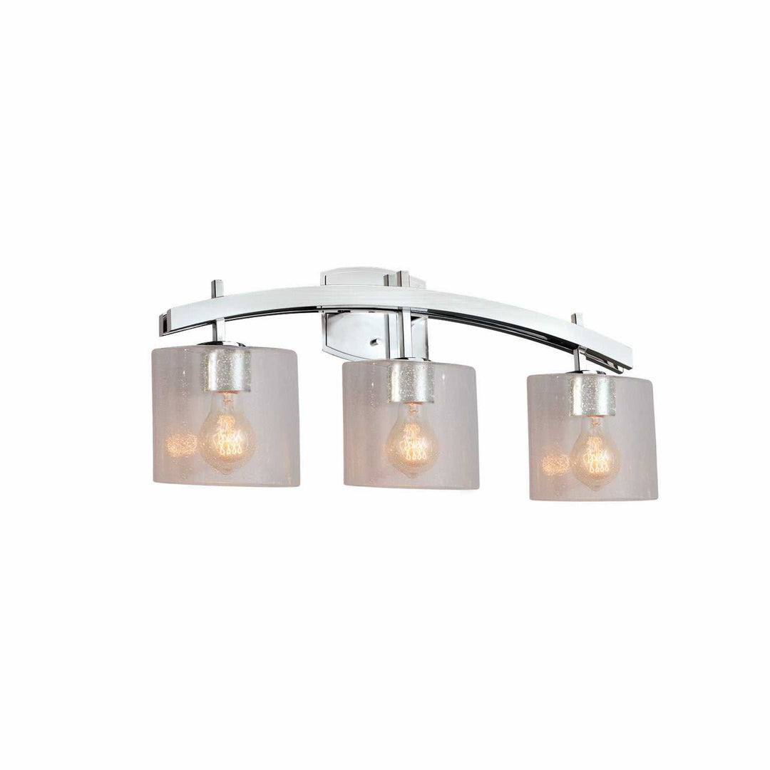 Fusion Three Light Bath Bar in Polished Chrome Justice Designs
