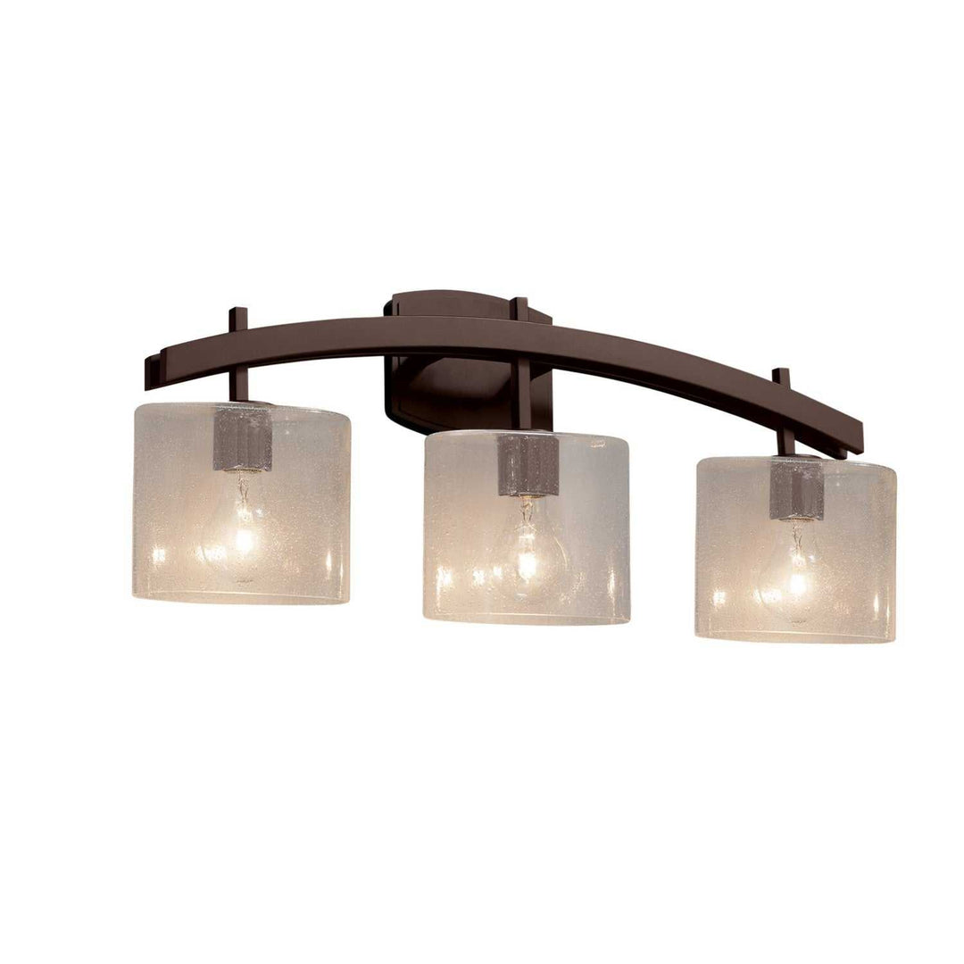 Fusion Three Light Bath Bar in Dark Bronze Justice Designs