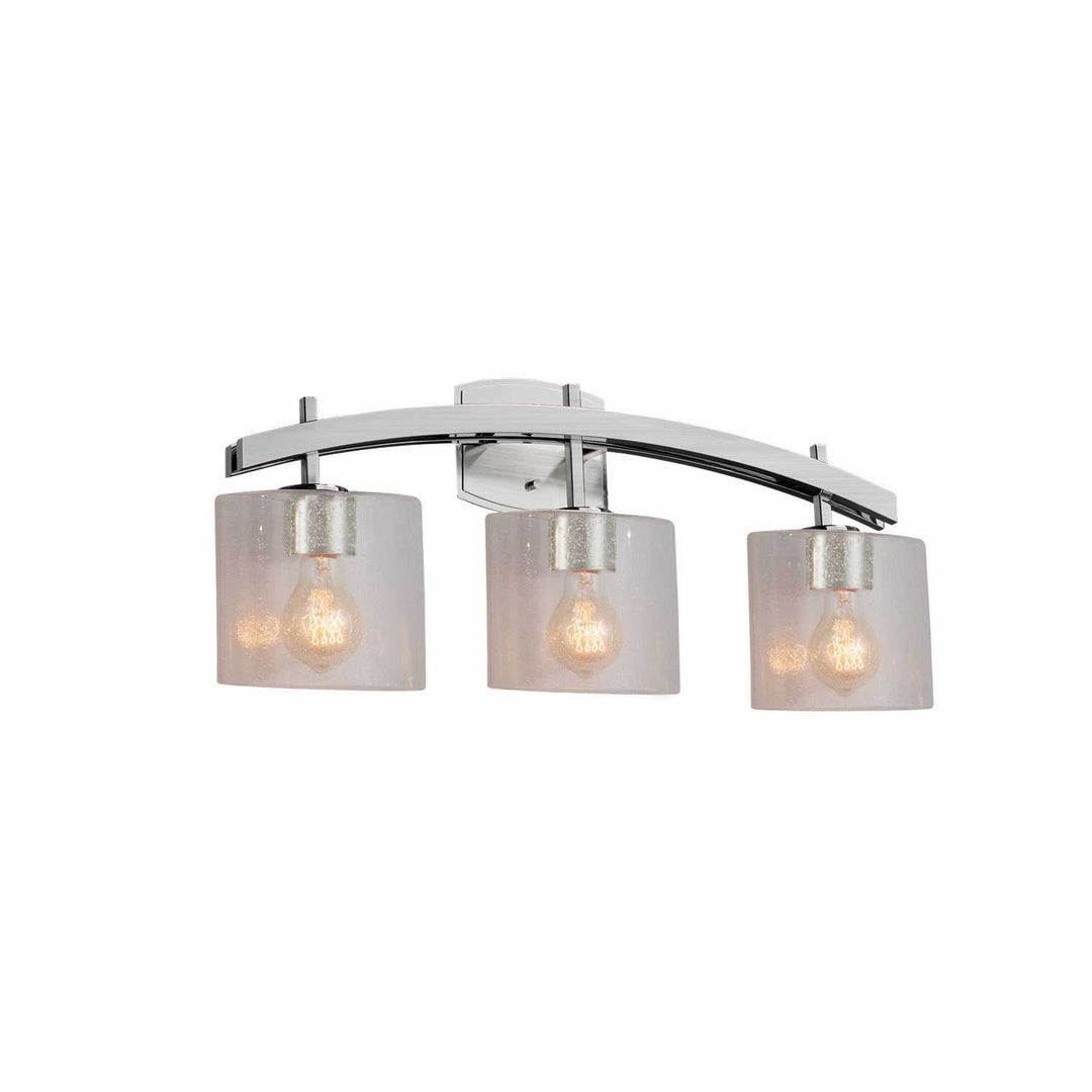 Fusion Three Light Bath Bar in Brushed Nickel Justice Designs