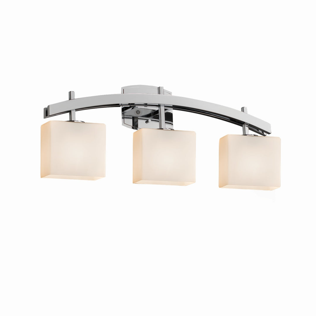Justice Designs - FSN-8593-55-OPAL-CROM-LED3-2100 - LED Bath Bar - Fusion - Polished Chrome