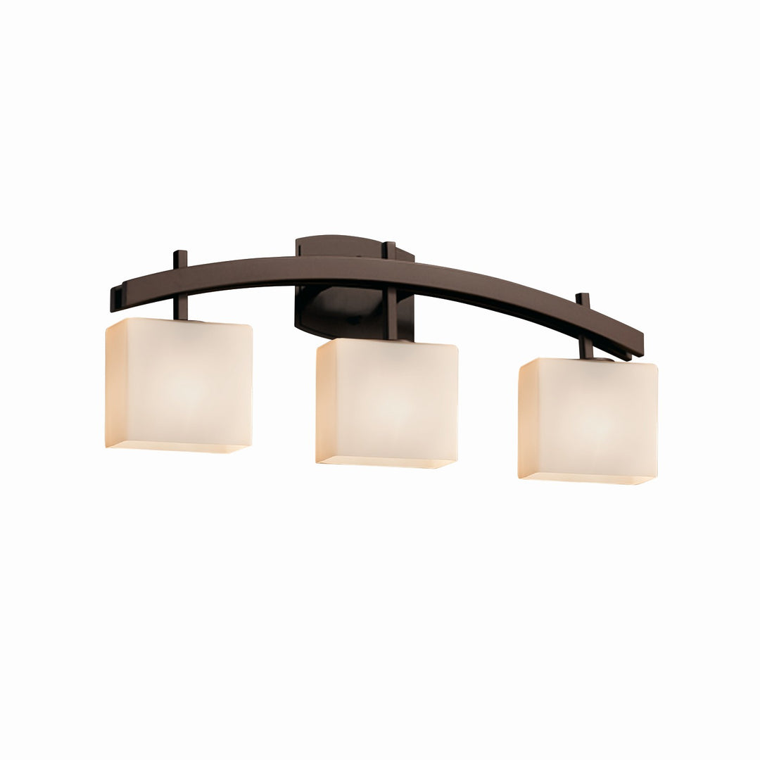 Justice Designs - FSN-8593-55-OPAL-DBRZ-LED3-2100 - LED Bath Bar - Fusion - Dark Bronze