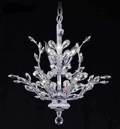 Florale Eight Light Chandelier in Silver James R. Moder Canada