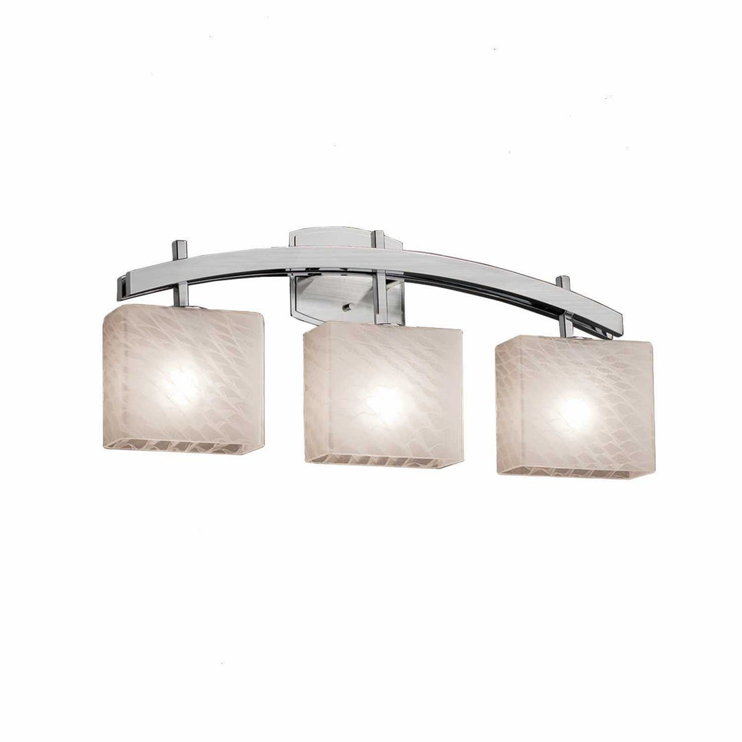 Fusion Three Light Bath Bar in Brushed Nickel Justice Designs