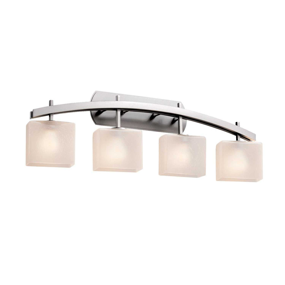 Fusion Four Light Bath Bar in Brushed Nickel Justice Designs