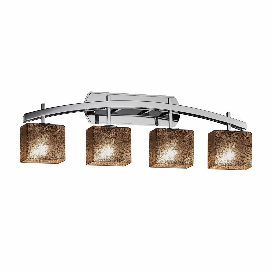 Fusion Four Light Bath Bar in Polished Chrome Justice Designs