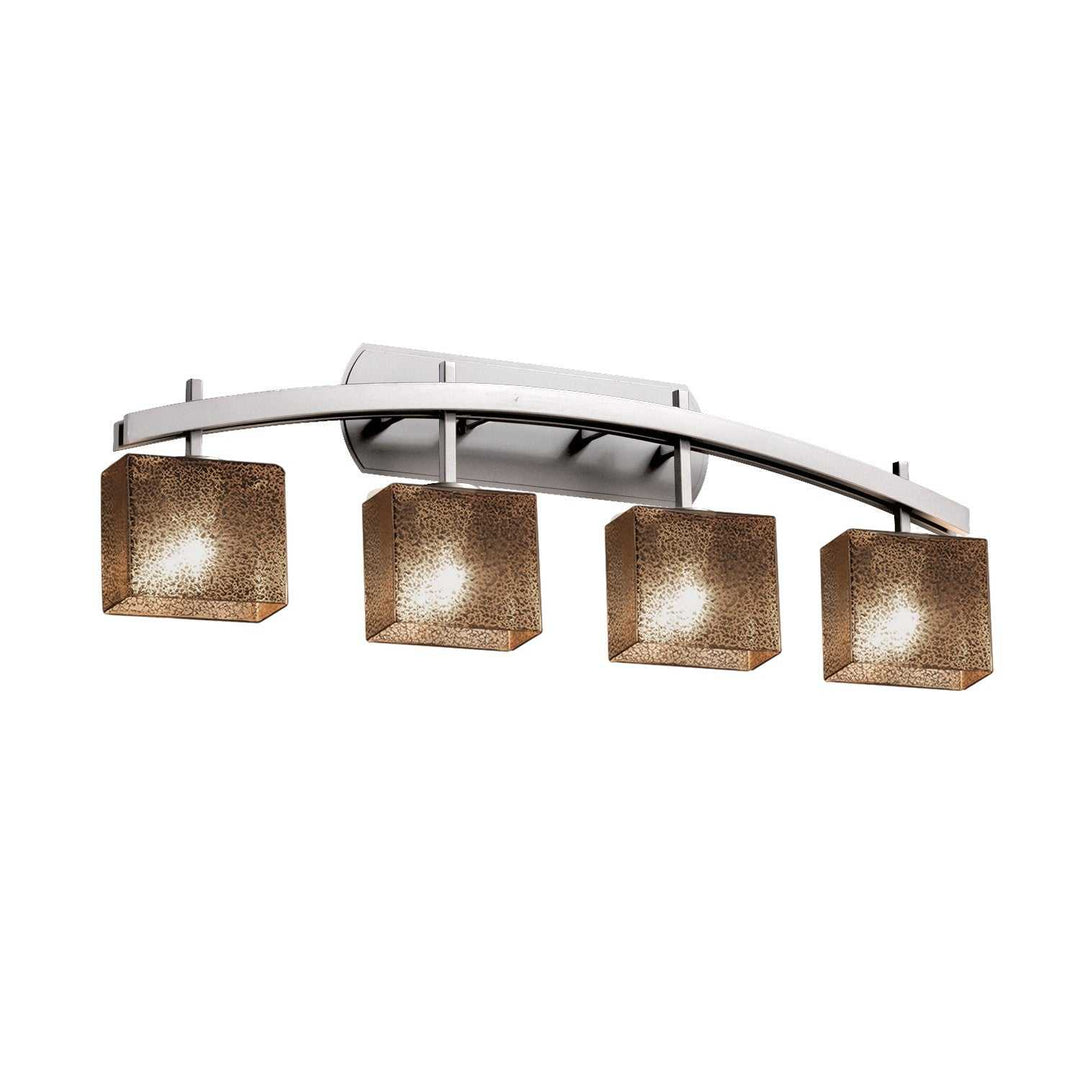 Fusion Four Light Bath Bar in Brushed Nickel Justice Designs