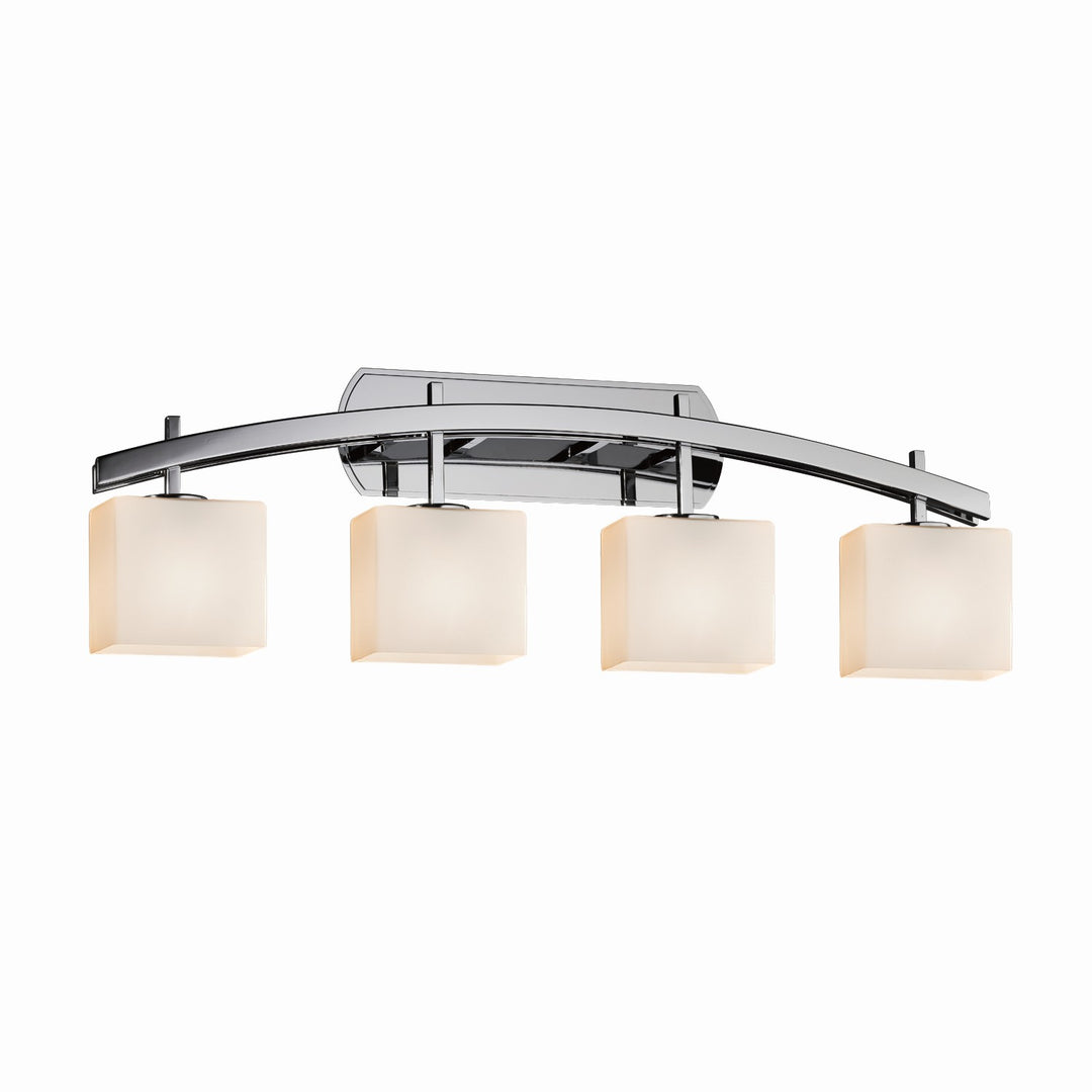 Justice Designs - FSN-8594-55-OPAL-CROM-LED4-2800 - LED Bath Bar - Fusion - Polished Chrome