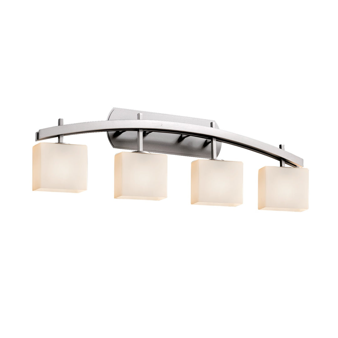 Justice Designs - FSN-8594-55-OPAL-NCKL-LED4-2800 - LED Bath Bar - Fusion - Brushed Nickel