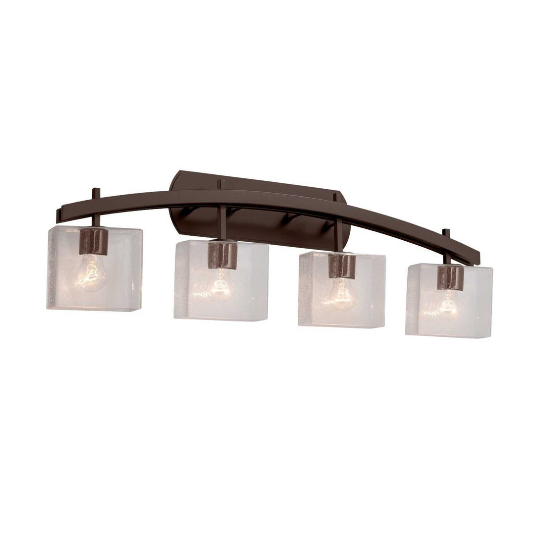 Fusion Four Light Bath Bar in Dark Bronze Justice Designs