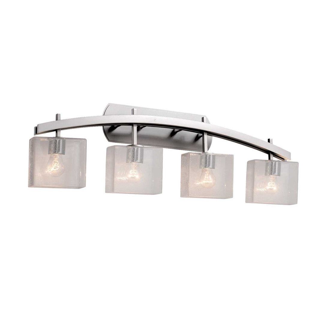 Fusion Four Light Bath Bar in Brushed Nickel Justice Designs