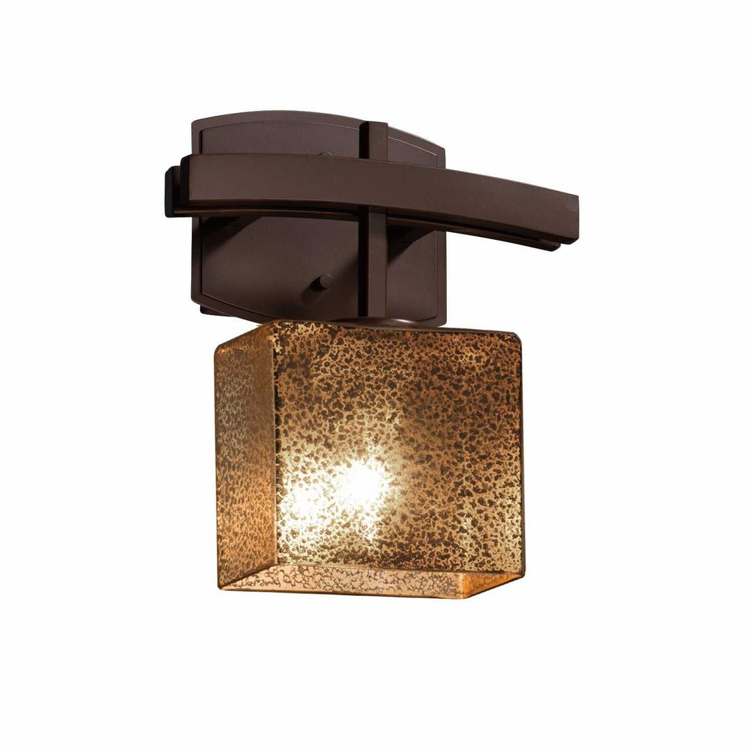 Fusion One Light Wall Sconce in Dark Bronze Justice Designs