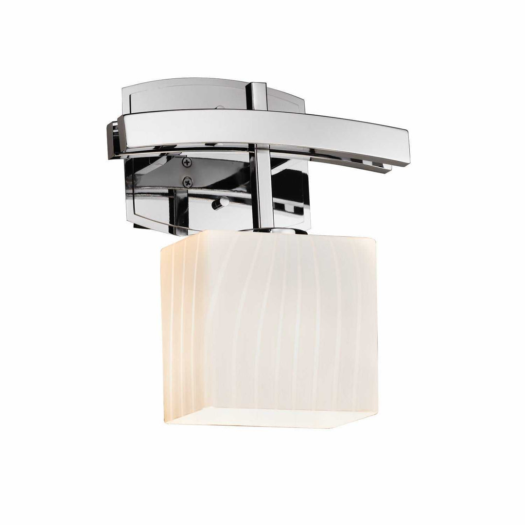 Fusion One Light Wall Sconce in Polished Chrome Justice Designs