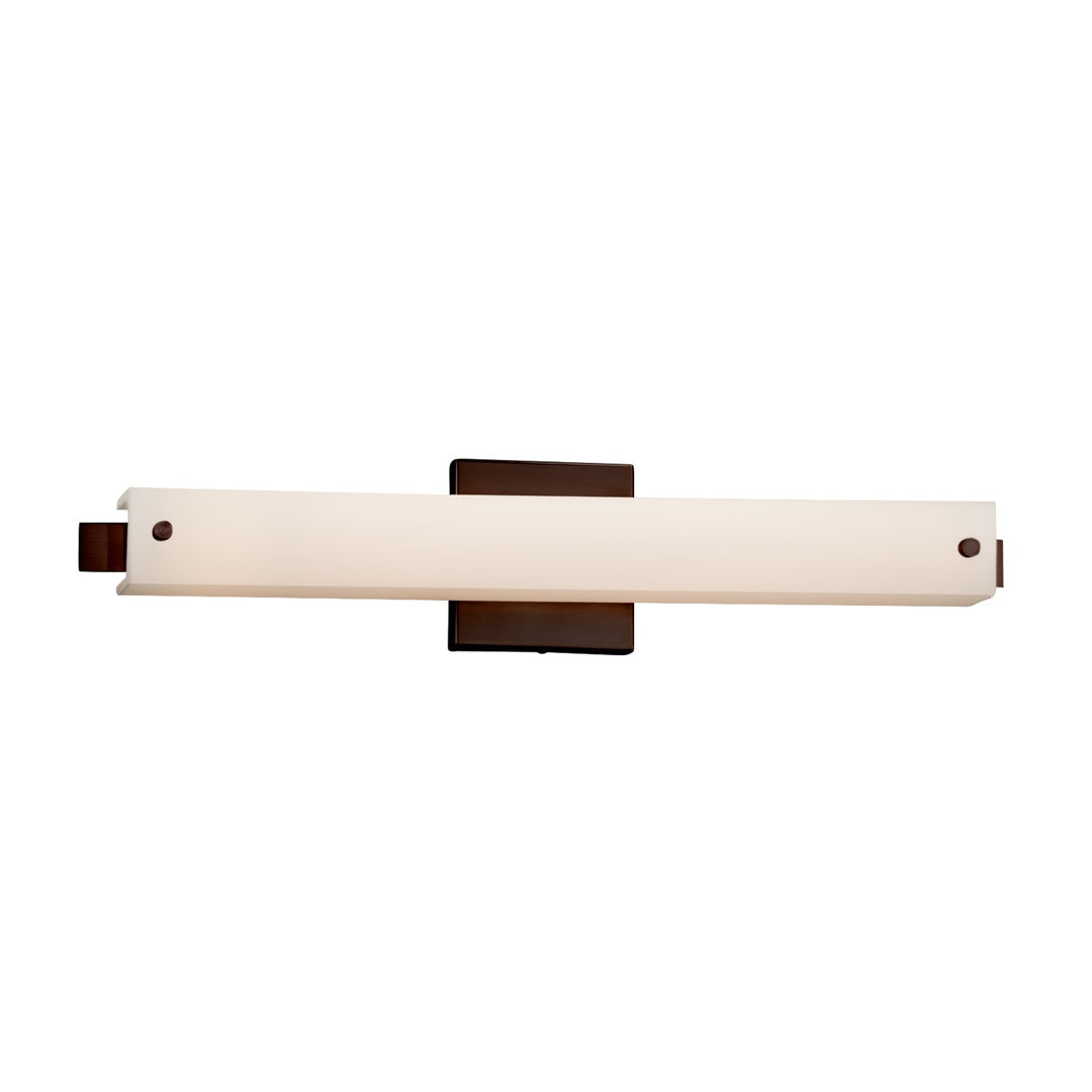 Justice Designs - FSN-8681-OPAL-DBRZ - LED Linear Bath Bar - Fusion - Dark Bronze