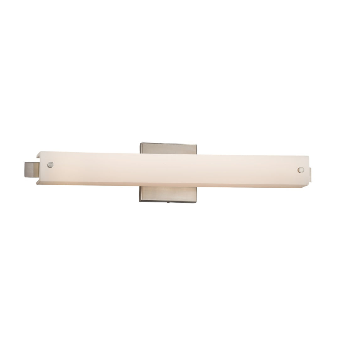 Justice Designs - FSN-8681-OPAL-NCKL - LED Linear Bath Bar - Fusion - Brushed Nickel