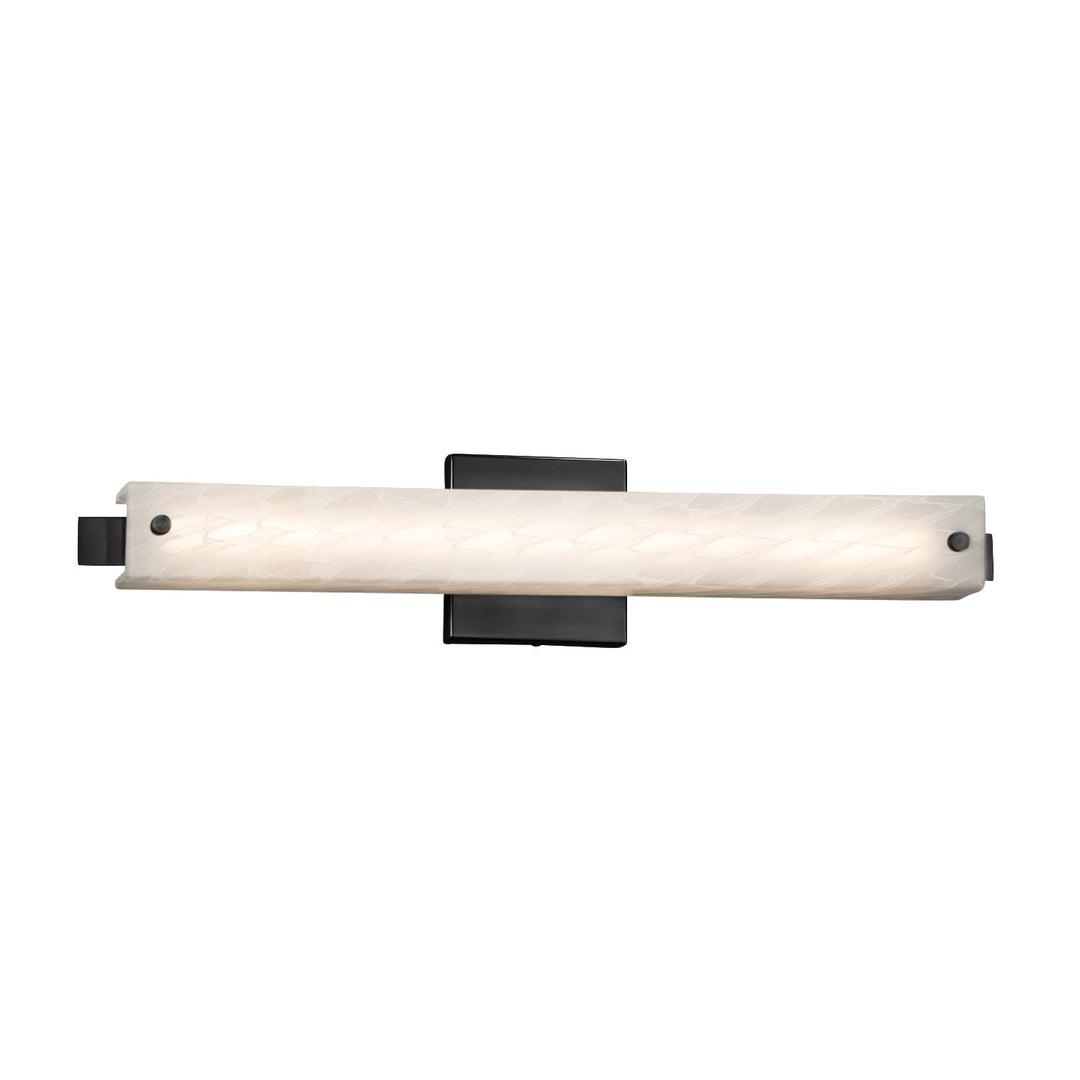 Justice Designs - FSN-8681-WEVE-MBLK - LED Linear Bath Bar - Fusion - Matte Black