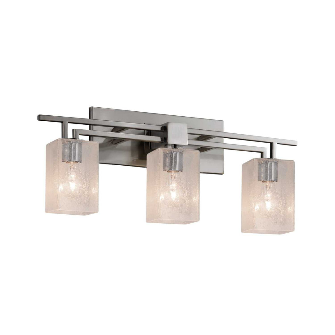 Fusion Three Light Bath Bar in Brushed Nickel Justice Designs