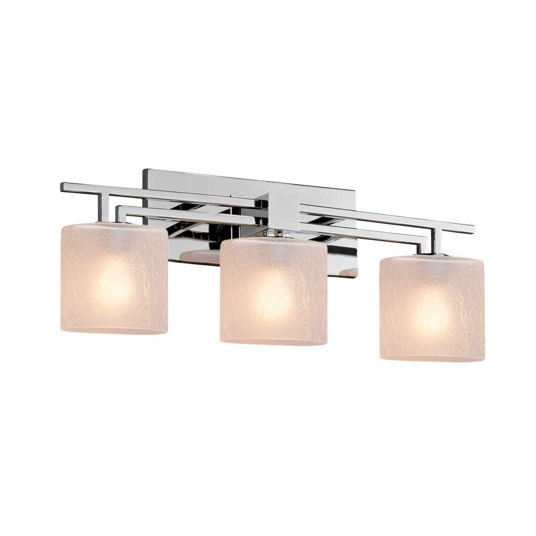 Fusion Three Light Bath Bar in Polished Chrome Justice Designs