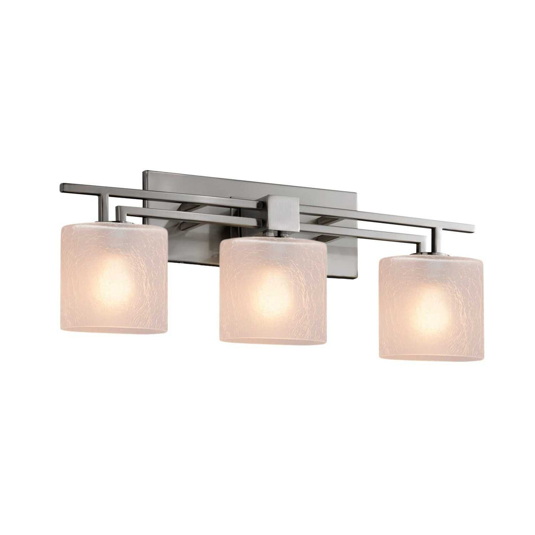 Fusion Three Light Bath Bar in Brushed Nickel Justice Designs