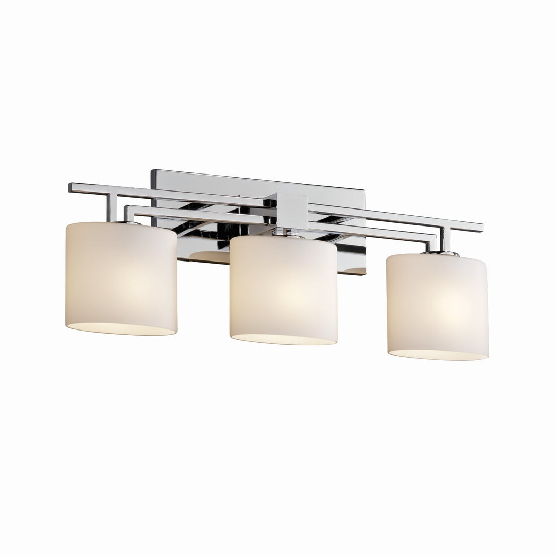 Justice Designs - FSN-8703-30-OPAL-CROM-LED3-2100 - LED Bath Bar - Fusion - Polished Chrome