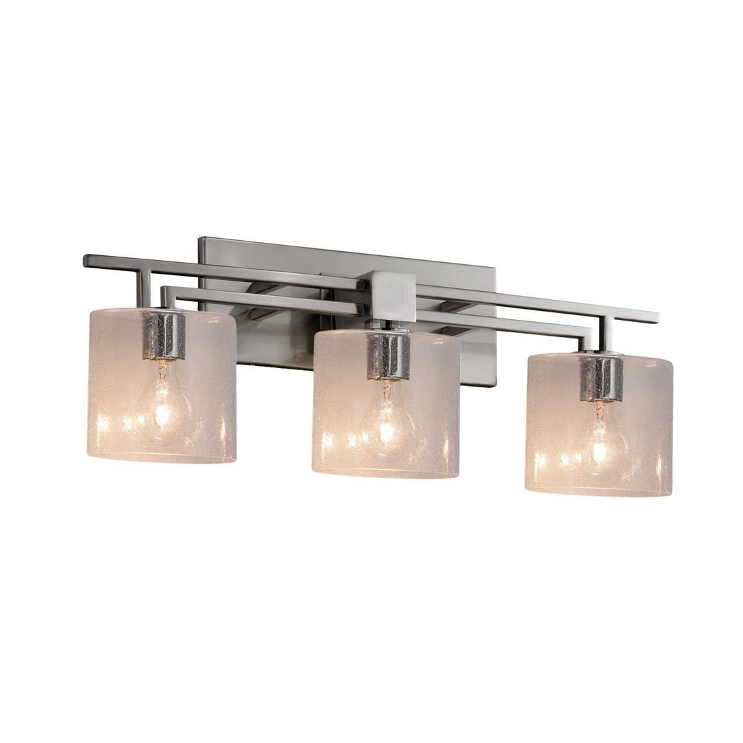 Fusion Three Light Bath Bar in Brushed Nickel Justice Designs