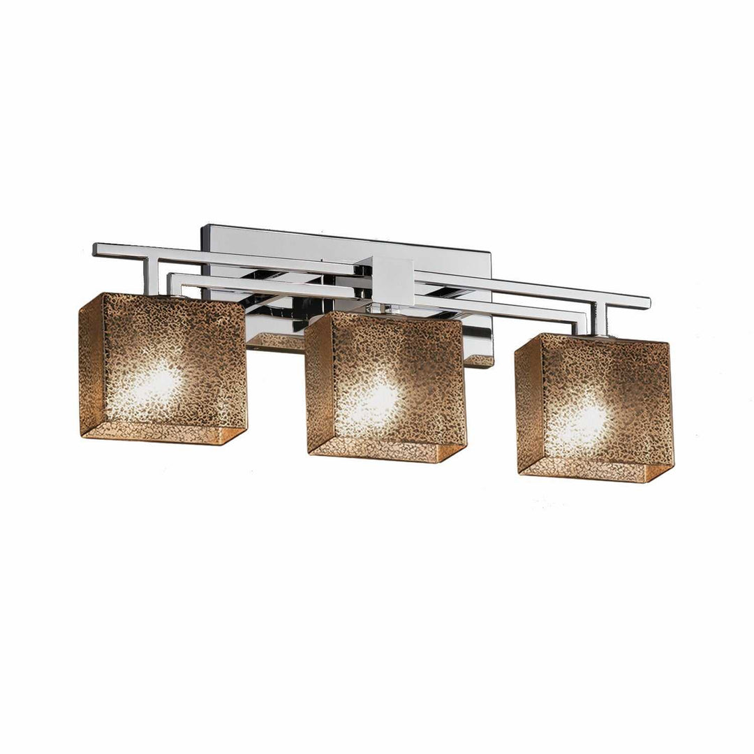 Fusion Three Light Bath Bar in Polished Chrome Justice Designs